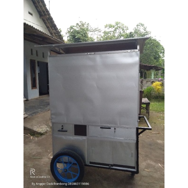 rombong roti bakar almunium