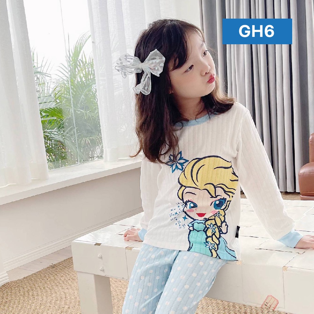 LAPAGO - Baju Tidur Piyama Anak Laki laki Perempuan Setelan Import Lembut 1-8 Thn Type GH