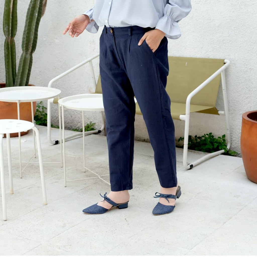 GIO PANTS / CELANA WANITA / CELANA KERJA / LINEN