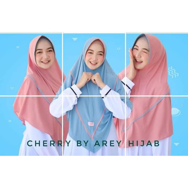 Hijab Jersey Airish Kode Cherry By Arey Hijab