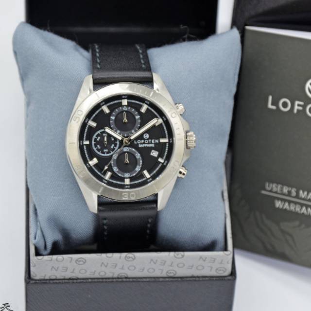 LOFOTEN F-6504 Jam Tangan Quartz Sport Casual Anti Air, Strap Kulit ORIGINAL