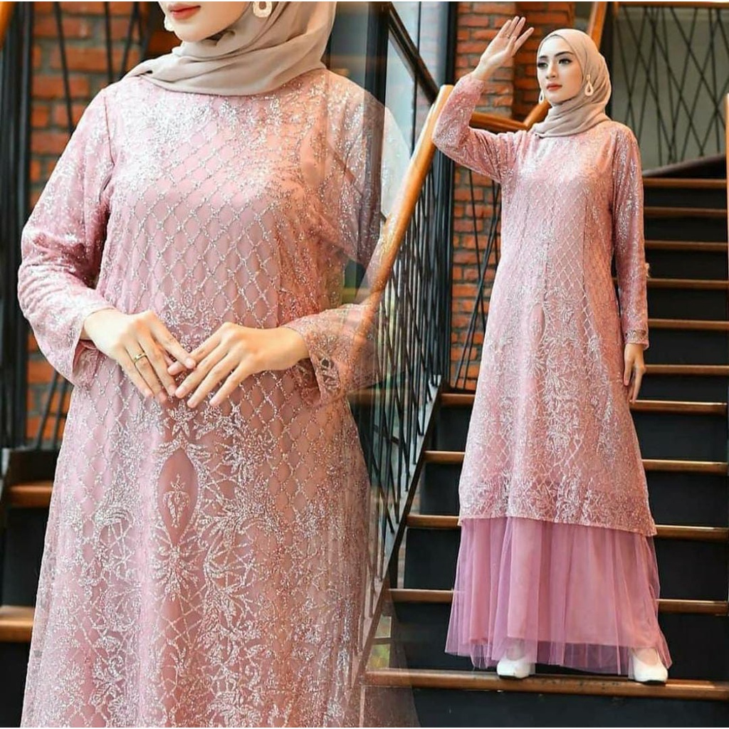[ BISA COD ] MANOHARA DRESS / Kebaya modern dress tulle tessa / kebaya wisuda / kebaya muslim / gami