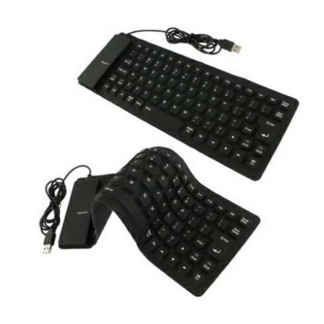 Keyboard Flexible Wired USB/Keyboard Gulung Wired USB