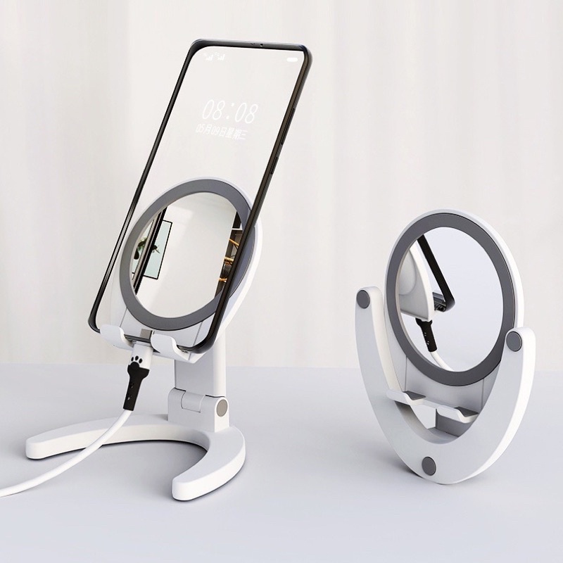 Holding Hp Mirror Makeup Phone Stand Holder Cermin Holding mirror