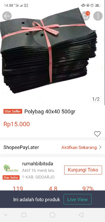 Polybag 40x40 500gr