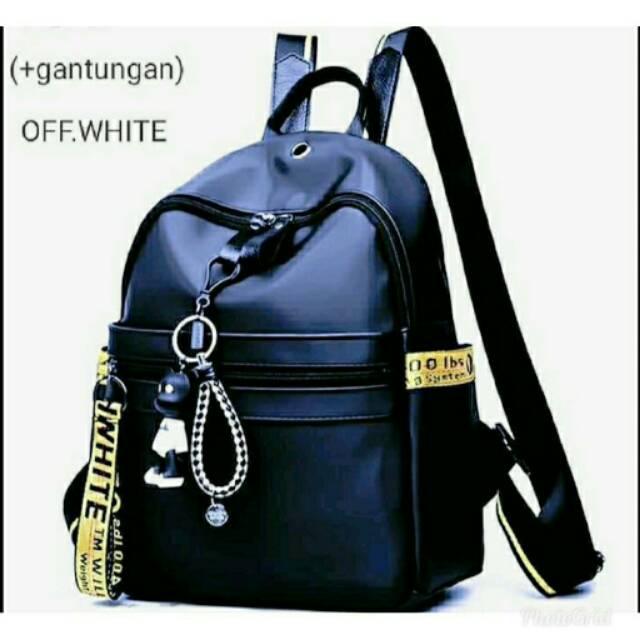 Backpack off white bear tas ransel wanita tas besar