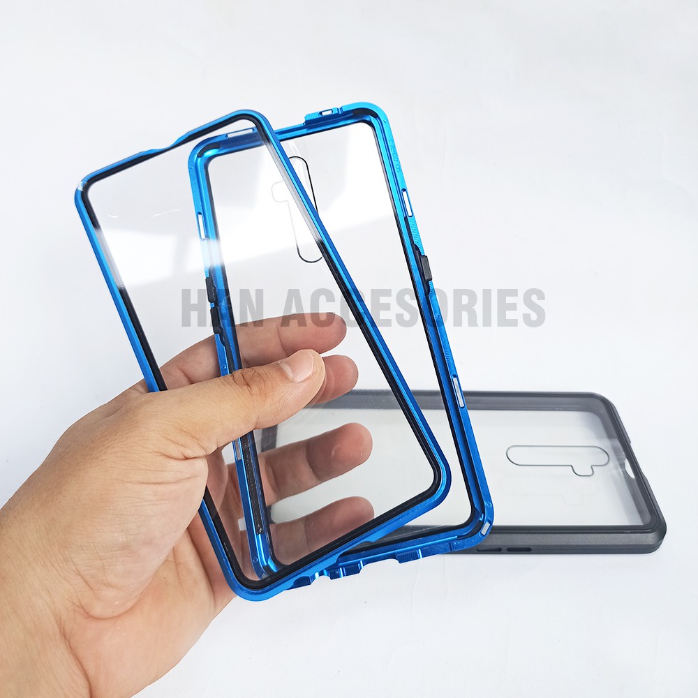 OPPO RENO 2F Case Magnetic 360 FULL GLASS Depan dan Belakang - Full Protection