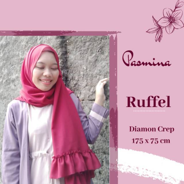 Hijab Pasmina Rempel Ruffle