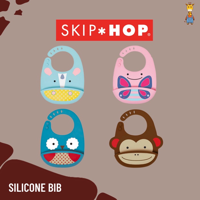 Skiphop Zoo Silicone Bib