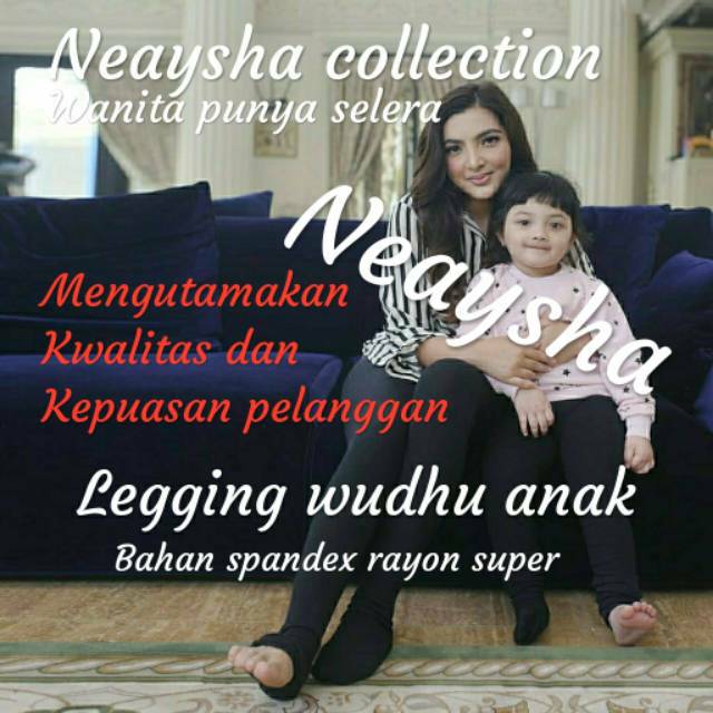 Legging wudhu anak Neaysha collection bahan spandek rayon super