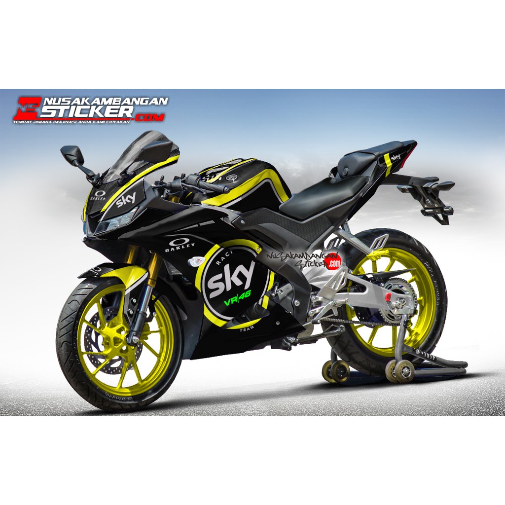 Decal Stiker R15 V3 SKY VERSI 2 HITAM KUNING