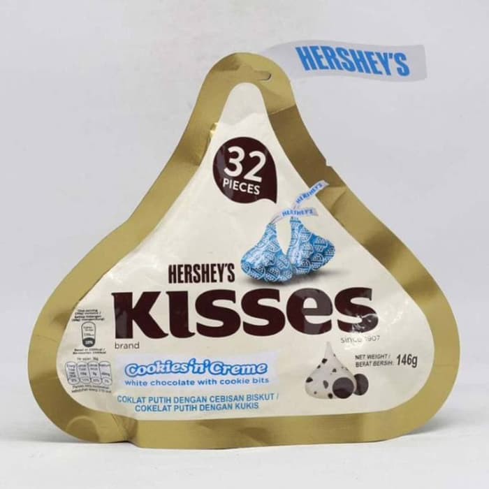

HERSHEY'S KISSES COOKIES N CREAM 146GR