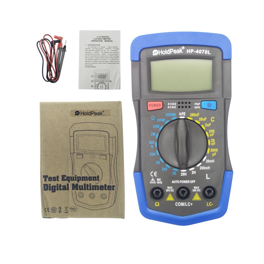 Tester LCR Holdpeak HP4070L Digital Multimeter Hold Peak HP-4070L hFE test Capacitor