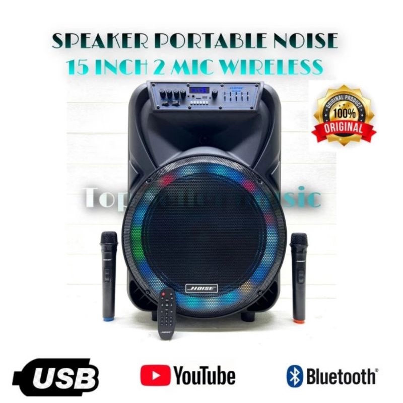 PORTABLE SPEAKER WIRELESS MEETLNG NOISE 15 INCH ORIGINAL 2MIC WIELESS