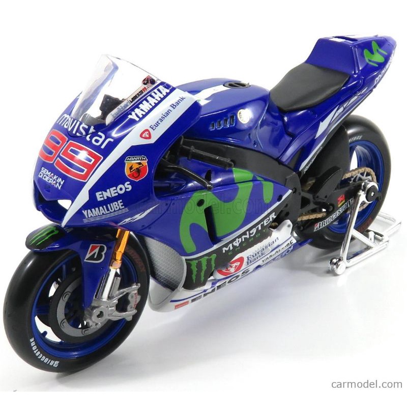 Diecast motor skala 1/10 MotoGP Yamaha Movistar Factory Racing YZR M1 Lorenzo 2015 miniatur MotoGP B