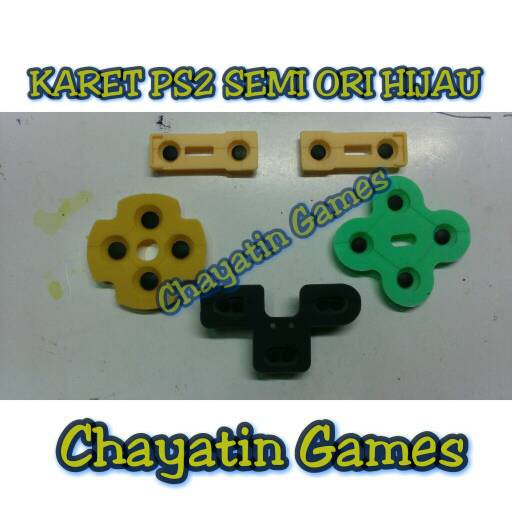 KARET STIK PS2 SEMI ORI HIJAU FULL SET