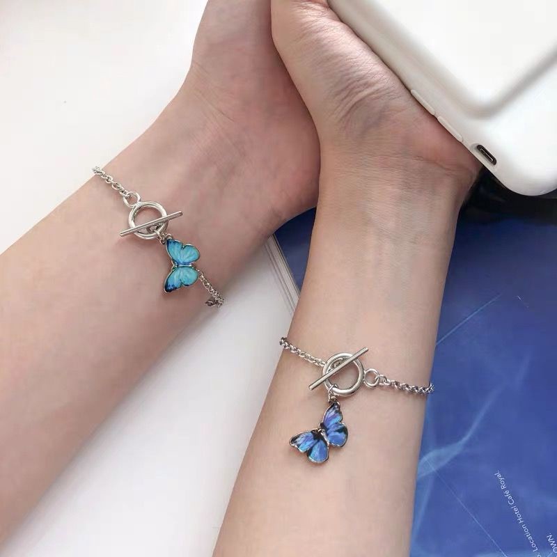 Gelang Wanita Motif Kupu Kupu / Gelang Couple Cewek Kupu Aksesoris Fashion Wanita Korea