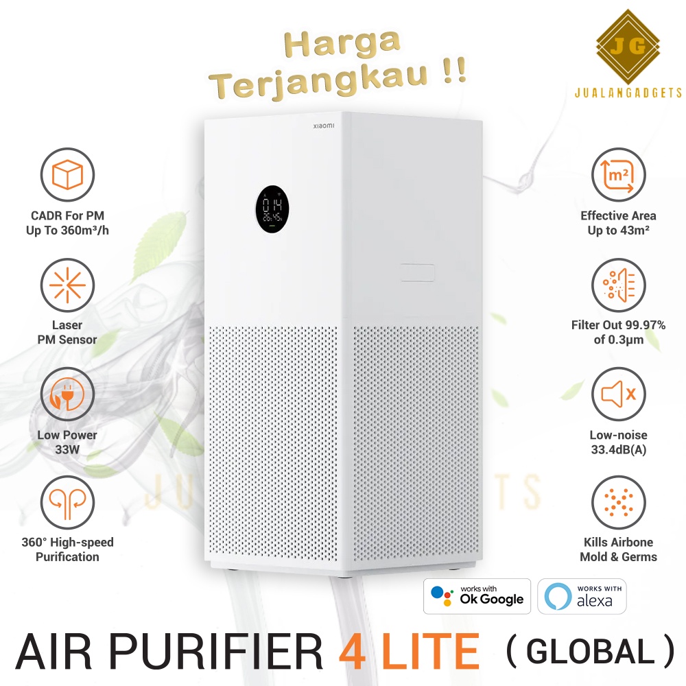 Mi Air Purifier 4 LITE / 3C / 3H HEPA Filter LED Display Global Version