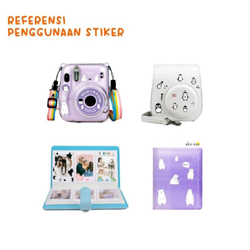 Stiker untuk Kamera Instax Mini 11/DIY Body Sticker Instax 11 Fujifiilm Polaroid (isi 5 lembar)