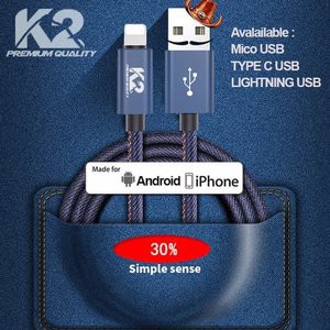 Kabel Data DENIM K2 PREMIUM QUALITY K2-C04 Fast Charging MICRO USB