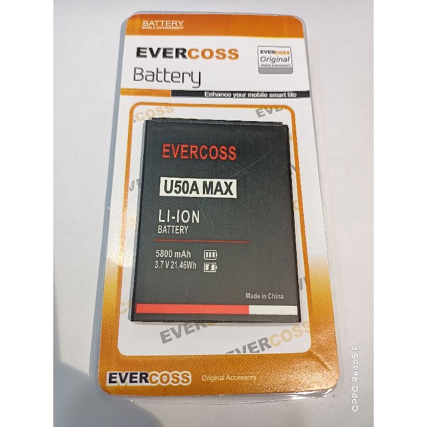 BATERAI BATRE BATTERY EVERCOSS U50A MAX U50 A MAX U50 MAX MURAH BAGUS BERGARANSI