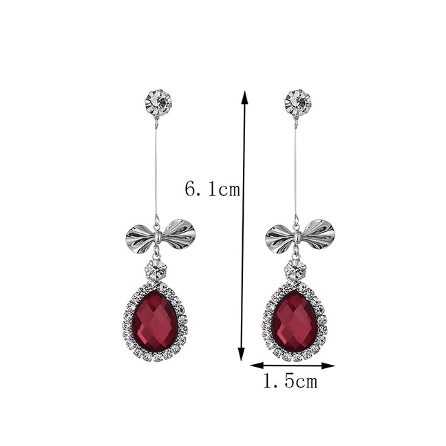 LRC Anting Tusuk Fashion Waterdrop Shape Decorated Y6064X