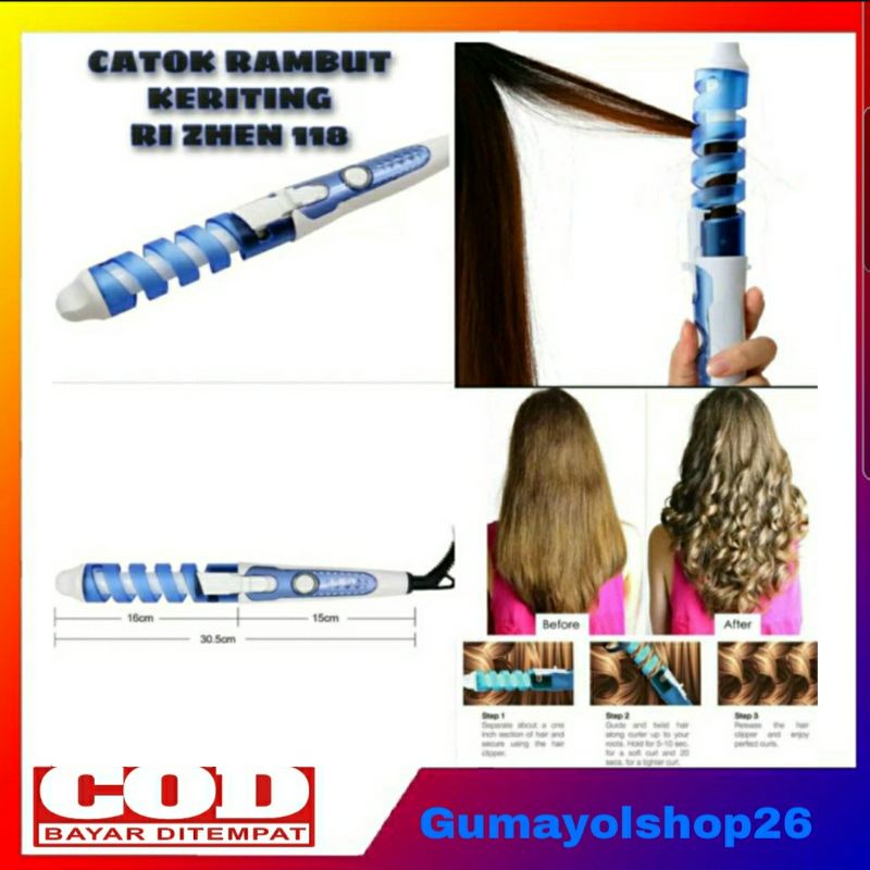 CATOK RAMBUT KERITING RI ZHEN RZ-118