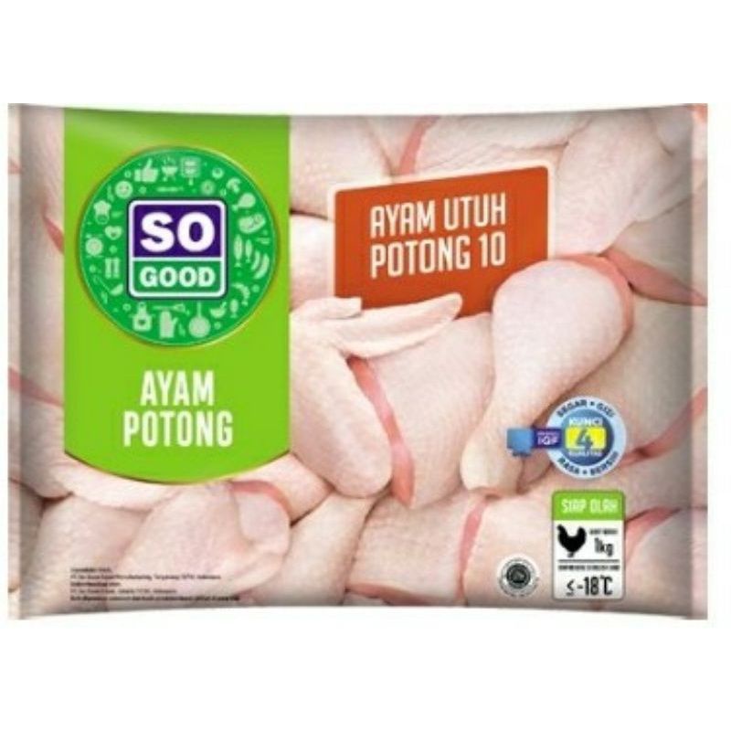 

SO GOOD AYAM POTONG UTUH 1KG 10 POTONG // FROZEN FOOD BANDUNG
