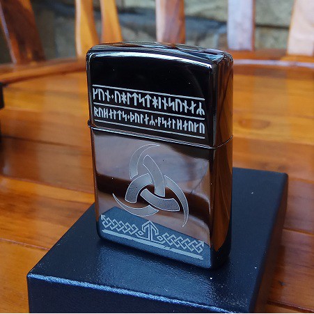 Zippo Original USA 49302 Odin 2 Side Black Ice - Stok Lengkap Resmi