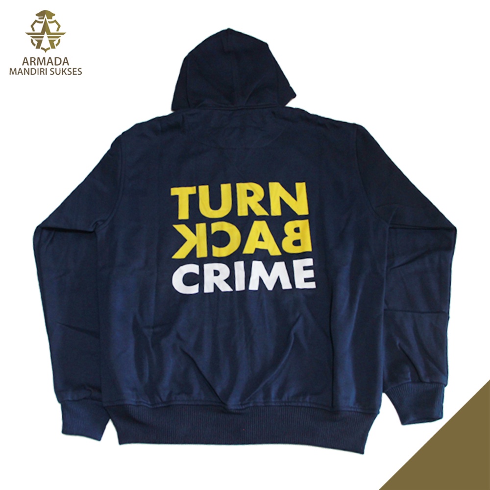 Hoodie Turn Back Crime Ritsleting - Sweater TBC Rits