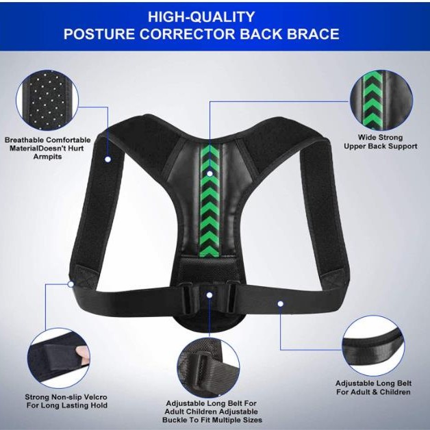 Penyangga penyanggah Punggung Tulang Belakang penegak tubuh Posture Corrector anti bungkuk