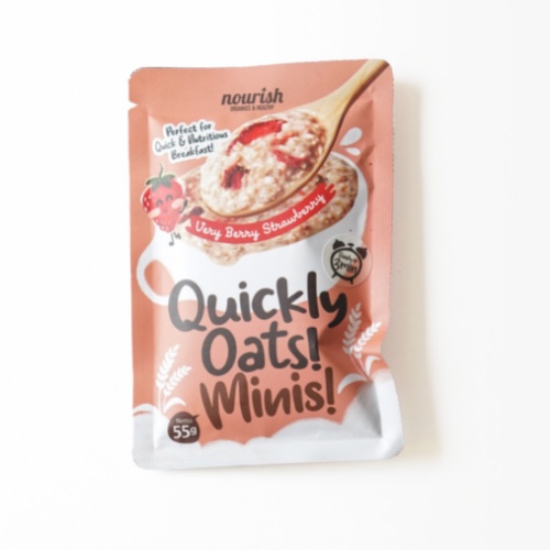 

Quickly Oats! Minis! Instant Oatmeal Very Berry Strawberry Sachet 55gr