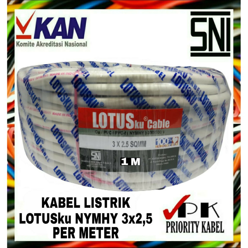 Kabel LOTUSku NYMHY 3x2,5 3x2.5 (Per Meter)