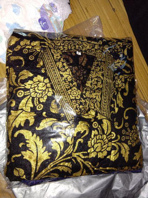 Zola_batik Couple Batik Brokat Long Blouse Raisa Lengan Panjang