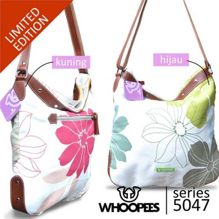 Tas Wanita Whoopees 5047 Shoulder Sling Tote Bag Selempang Slempang Totebag Cewek Murah Import Ori