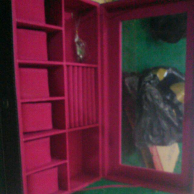 [kualitas Super] 3 In 1 Kotak Jam Tangan Isi 6 + Kotak Perhiasan + Acc - 31x18x8 Cm - Ungu Fanta