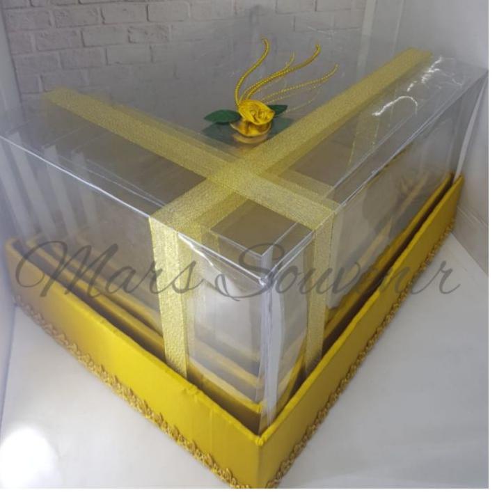 

민 Box Kotak Seserahan Lamaran Mika Pita Tile 1 Set Isi 4 Box