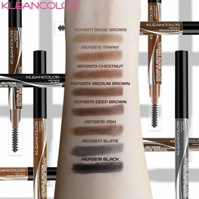 KLEANCOLOR DOUBLE ACTION AUTO EYEBROW PENCIL