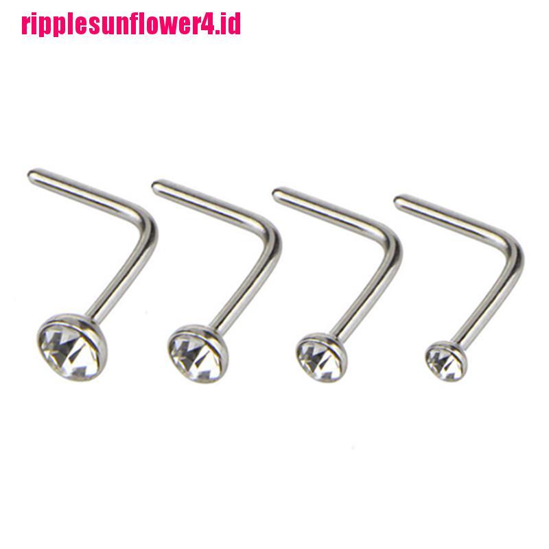 14pcs / set Anting Tindik Hidung Bahan Stainless Steel