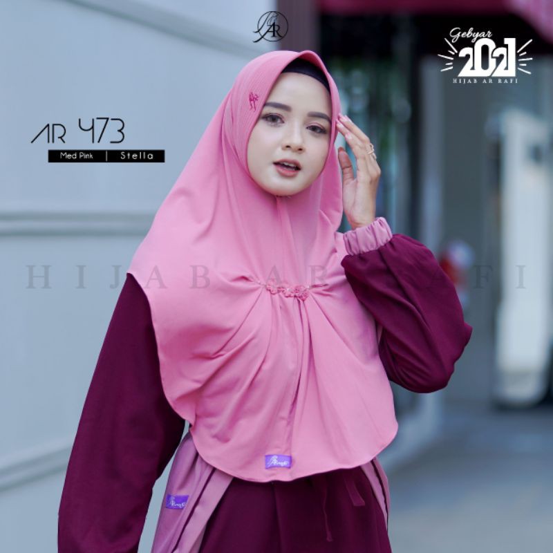 TERBARU AR 473 HIJAB INSTAN BY HIJAB AR RAFI ORIGINAL || INAYAHHIJAB-Medpink