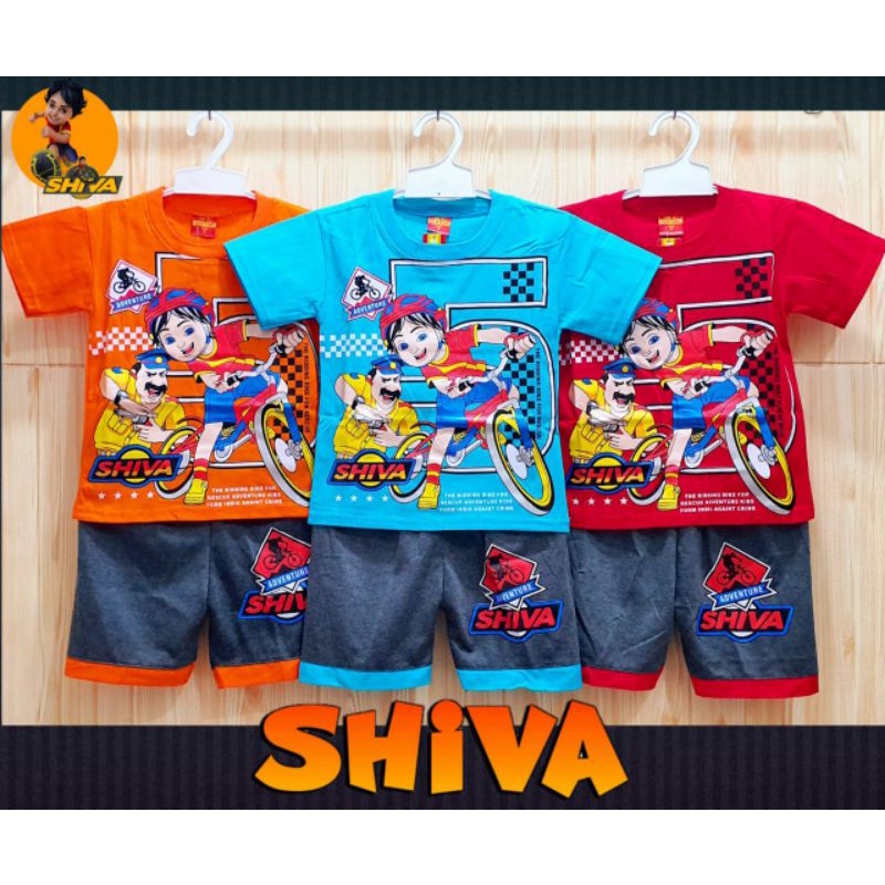 SETELAN BAJU ANAK LAKI_LAKI GAMBAR SHIVA UNTUK USIA 1_10