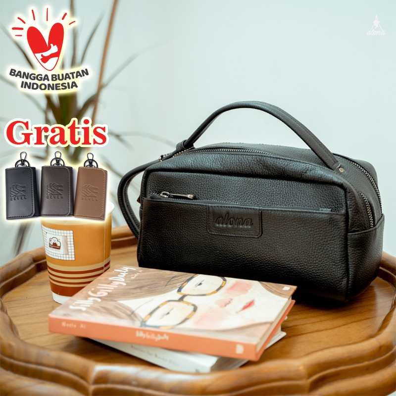 Alona Pouch Premium Tas Kulit Asli Wanita Multifungsi Original Leather Bag
