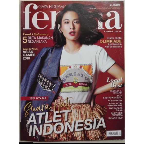 Majalah Femina Agustus 2018 - Cover Dian Sastro / Dian Sastrowardoyo