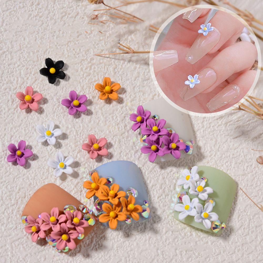 AUGUSTINA Agustina Bunga Nail Art Perhiasan Wanita Jepang Manicure Charm Frosted DIY Nail Art Aksesoris