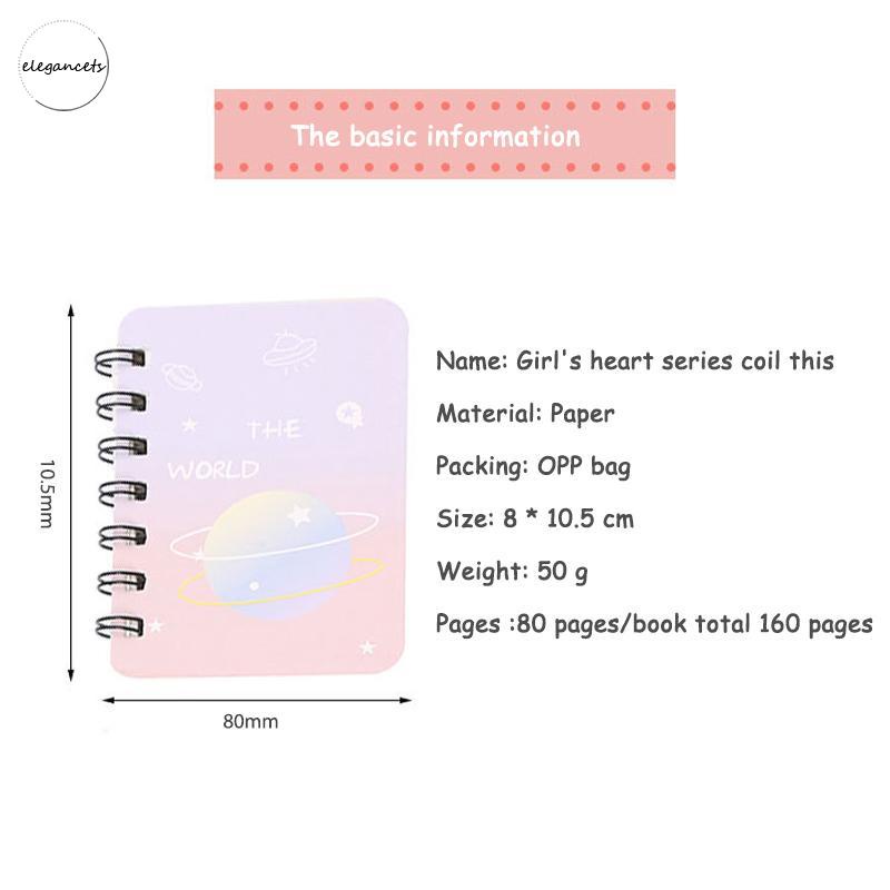 

A7 Rollover Coil Buku Mahasiswa Saku Buku Kecil Mini Notebook Diary Portable Office Notepad E