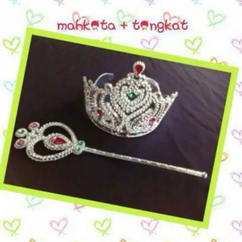 mahkota peri mini+tongkat peri