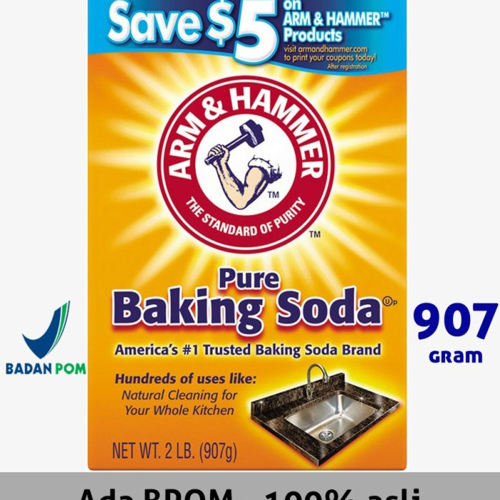 

ORIGINAL MURAH BAKING SODA ASLI USA Merk Arm & Hammer Baking Soda 907 GR