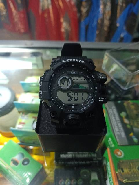 Jam tangan outdoor pilot water resist digital