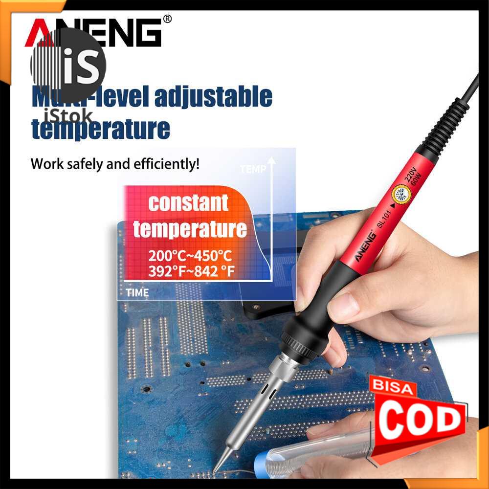 ANENG Solder Elektrik Adjustable Temperature 60W - SL101 - Solder & Aksesoris Solder