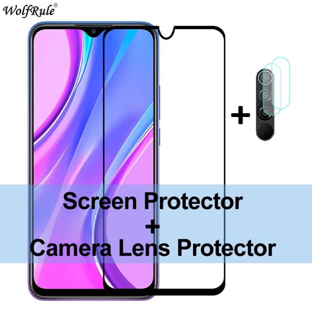 2in1 TG Anti Gores Layar Kamera Xiaomi Redmi 9-Tempered Glass Redmi 9 Full Screen Protector Camera